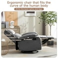 thumbnail image 3 of 360° Swivel Rocking Recliner for Adults, Micro Velboa Rocker Recliner Chair for Living Room, Manual Single Sofa Recliner for Apartment - Gray, 3 of 5