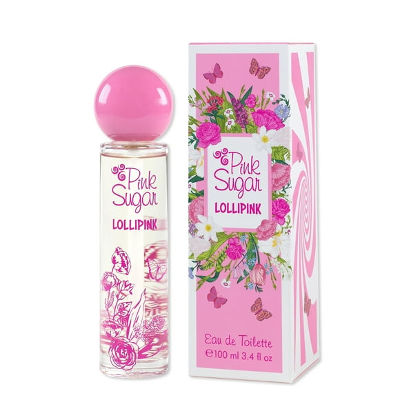 Pink Sugar Lollipink Eau De Toilette Perfume for Women, Fruity Floral Scent, Sweet Notes of Apple, Rose, and Vanilla, Feminine, Sophisticated, Long Lasting, 3.4 Fl Oz