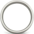 thumbnail image 2 of Titanium/Silver Two-Tone Titanium Brushed With Sterling Silver Inlay 6mm Flat Band (Size 7.5) Made In China tb367-7.5, 2 of 5