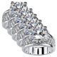 thumbnail image 2 of Argollas de Diamantes RadiantGlo 5Pzas Talla 9 19mmØ Circonia/Metal Plata, 2 of 2