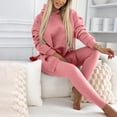 thumbnail image 5 of ibuvkizy Hoodie Sweatsuits Women 2 Piece Outfit Clearance!Women Sweat Suit Hoodie and Leggings Casual and Comfortable Sweatshirt 2 Piece Suit Pink,XXL, 5 of 8