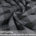 thumbnail image 5 of Buffalo Plaid Sherpa Throw TV Blanket, Super Soft Reversible Fleece Blanket for Cabin Bed or Couch, Catalonia series by Terrania, Black Plaid, 50" x 60"., 5 of 7