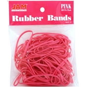 JAM Paper & Envelope Rubber Bands, Size 33, Pink Rubber bands, 100/Pack