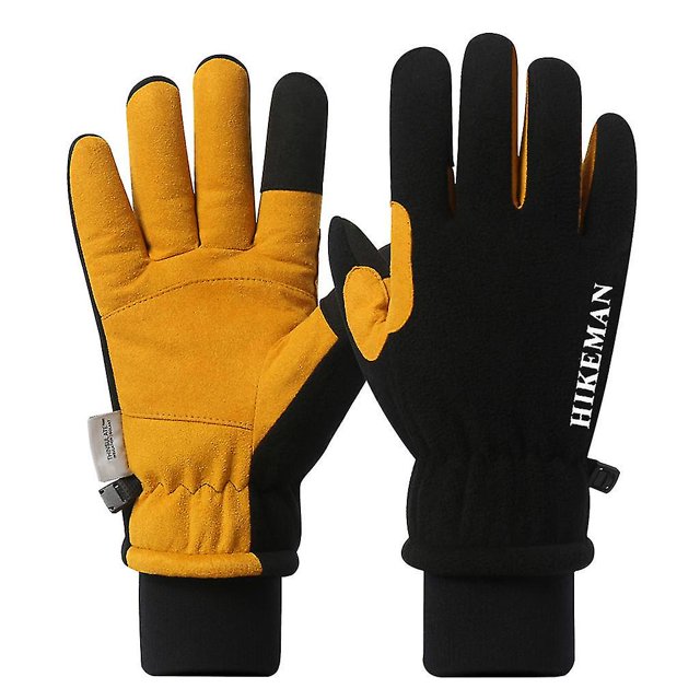 Guantes de invierno cálidos para esquí, ciclismo al aire libre, cremallera, control de pantalla, guantes antideslizantes