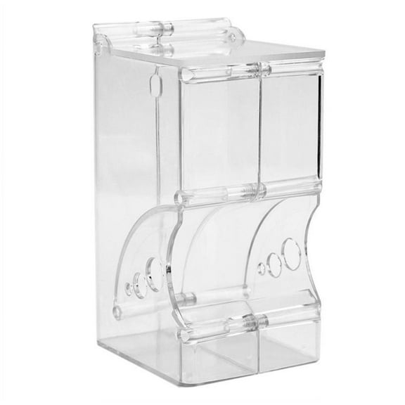 Hamster Feeder Automatic Rabbit Feeder: Transparent Cage Hamster Food Dispenser Plastic Small Animal Automatic Feeders For Rabbit Chinchilla Guinea Pig Hedgehog