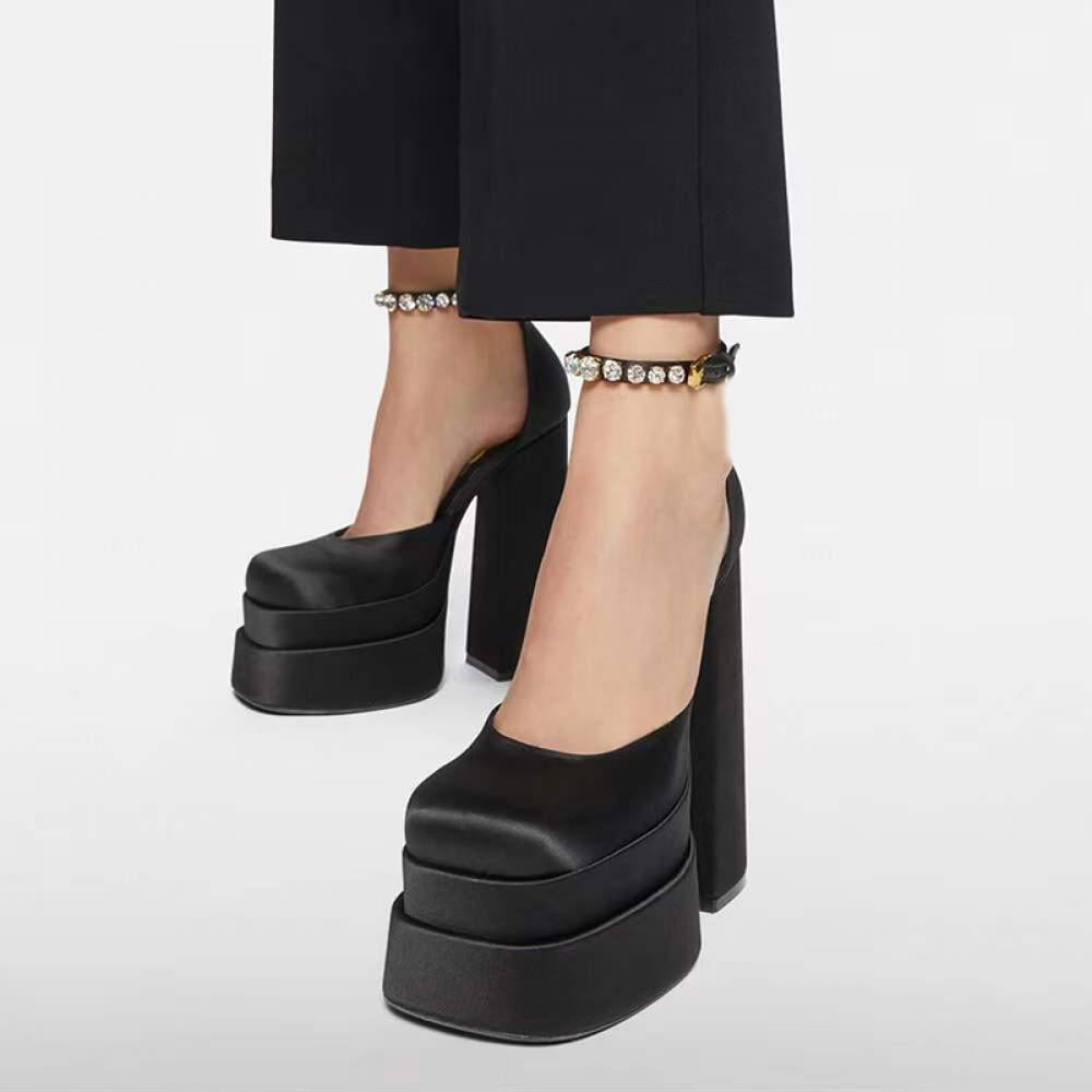 Platform Chunky Heels Sandals for Women 