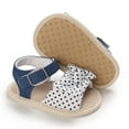 thumbnail image 6 of REDARER Girls Sandals Flat Bottom Lightweight Open Toe Breathable Polka Dot Bow,Size 0-6 Months, 6 of 8