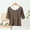 Coffee, variant on Hvot&aat Basic Women's Summer Casual Tailored Fit T-Shirt Solid Color Top Comfy Half Sleeves Scoop Neck Blouse