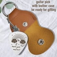 thumbnail image 4 of 1 púa de guitarra de acero inoxidable con texto "I Love You More", púas con soporte, púa de bajo con temática de amor, regalo, 4 of 6