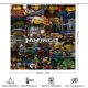 thumbnail image 2 of Juego de 4 cortinas de ducha Ninjago con alfombrillas antideslizantes, tapa de inodoro y alfombrilla de baño, cortina de ducha impermeable con decoración de dibujos animados para baño con 12 ganchos,, 2 of 8
