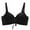 Black, variant on Womens Underwear Solid Breathable Smooth Lace-Up Push Up Wireless Bra Beige 70