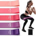 thumbnail image 1 of Set de 5 Bandas de Resistencia para Ejercicio de Glúteos, Piernas, Fuerza, Yoga, Pilates y Terapia Física, Ligas de Latex Natural, Equipo Portátil para Gimnasio en Casa, 1 of 6