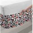 thumbnail image 2 of Geometric Bed Skirt, Abstract Brushstroke Design Rounds and Circles, Elastic Bedskirt Dust Ruffle Wrap Around for Bedding Decor, 4 Sizes, Blush Grey, by Ambesonne, 2 of 2