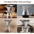 thumbnail image 4 of Zootealy Pour Over Coffee Dripper,Stainless Steel Coffee Filter,Easy to Clean Paperless pour over coffee maker,Reusable Pour Over Coffee Filter,Cone Coffee Dripper with Removable Cup, 4 of 6