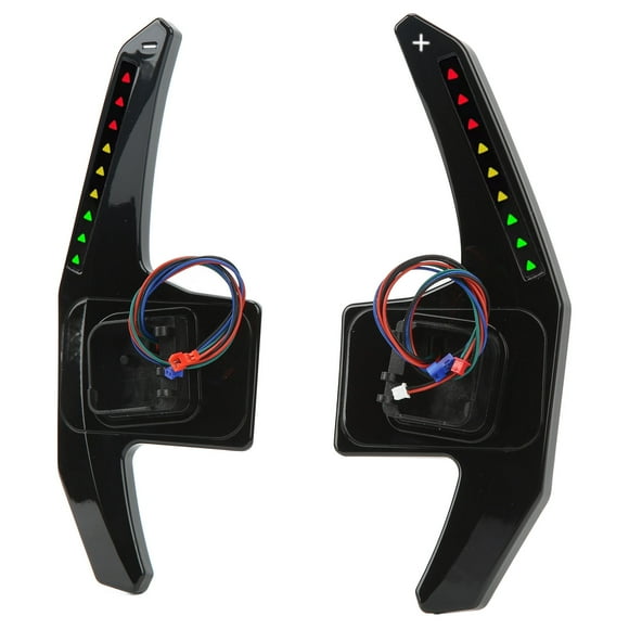 Extended Paddle Shifter, LED Performance APP 500RPM To 9000RPM Adjustable Accurate Shift Steering Wheel Shift Paddle 165mm with OBD2 Control Box for Vehicle Black