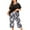 Floral Black 2, variant on MUKVIK Plus Size Pajamas for Women Set, Womens Plus Size Short Sleeve V Neck Capri Pants Pajama Sets with Pockets(Floral Brown 1,3X)