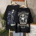 thumbnail image 2 of Camiseta gótica con estampado de pesadilla antes de Navidad para mujer, ropa de calle gótica de manga corta, Top suelto Retro Unisex, camisa Y2K, 2 of 5