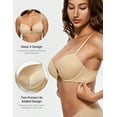 thumbnail image 4 of Wingslove Womens Push-up Bra Deep V Plunge Underwire T-Shirt Bra, Nude 36C, 4 of 7