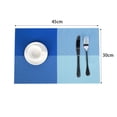 thumbnail image 3 of Jaritto Dining Table Placemat Set of 6 Vinyl Washable Non-Slip Heat Resistant Decor Restaurant Dining Room (Blue), 3 of 4
