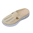 thumbnail image 2 of Fnooota Womens Slip on Sneakers, Summer Non Slip Mesh Casual Walking Shoes Beige Size 7.5, 2 of 8