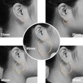 thumbnail image 5 of Turandoss Thick Gold Plated Chunky Large Hollow Tube Hoops Earrings for Women Hypoallergenic Lightweight Jewelry Birthday Gift for Women 13/15/20/25/30/40mm, 5 of 8
