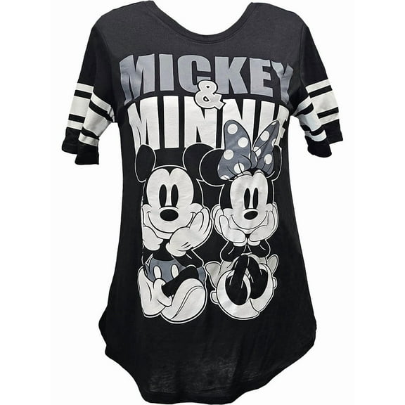 Disney Mickey and Minnie Junior Football Tee, S-3XL (Women's)