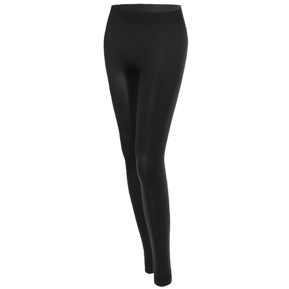 FashionOutfit Women's Basic Solid Seamless Leggings