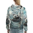 thumbnail image 7 of Sikiie Panda In Futuristic City Women's Casual Hoodies Long Sleeve Lightweight Pullover Tops Loose Sweatshirt-XX-Large, 7 of 7