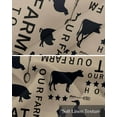 thumbnail image 6 of Farmhouse Brown Linen Curtain Valance for Bedroom/Bathroom/Kitchen/Living/Dining Room Window,Farm Star Fork Pig Chicken Duck Bunny Cow Pocket Topper Drapes Decorative Cafe Drapery Panel 42"x12", 6 of 6