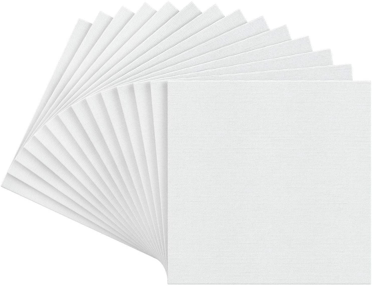 Arteza Canvas Panels, Premium, White, 10"x10", Blank Canvas Boards for Painting - 14 Pack