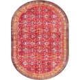 thumbnail image 5 of Unique Loom Timeless Collection Area Rug - John (7' 6" x 10' 6" Oval Red/Teal), 5 of 7