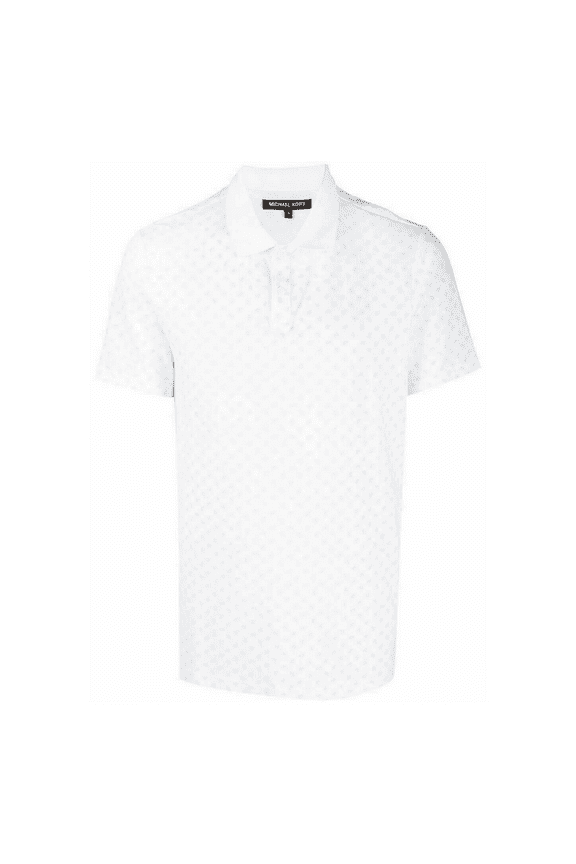 Men's Printed Paisley Short-Sleeve Polo Shirt White XL