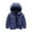 Royal Blue, variant on Esaierr 6-13 Years Boys Girls Puffer Down Jacket for Kids,Hooded Down Jacket Short Outerwear,Unisex Winter Coats Solid Color Teenagers Down Jacket