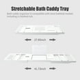 thumbnail image 3 of Bathtub Caddy Tray Adjustable Bamboo Spa Bathtub Caddy Organizer Book Wine Glass Holder Tablet or Smartphone Bracket Bath Organizer Nonslip Bottom Extendable Sides, 3 of 8