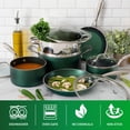 thumbnail image 4 of Granitestone 20 Piece Non-Stick Cookware Set, Granite Coated, Oven Safe, Dishwasher Safe, Green, 4 of 13