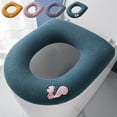 thumbnail image 1 of Funda de Asiento de Inodoro Lavable y Reutilizable, Almohadillas Térmicas para Asiento de Inodoro, Fácil Instalación, Se Adapta a Todos Los Asientos de Inodoro, Decoración de Baño., 1 of 6