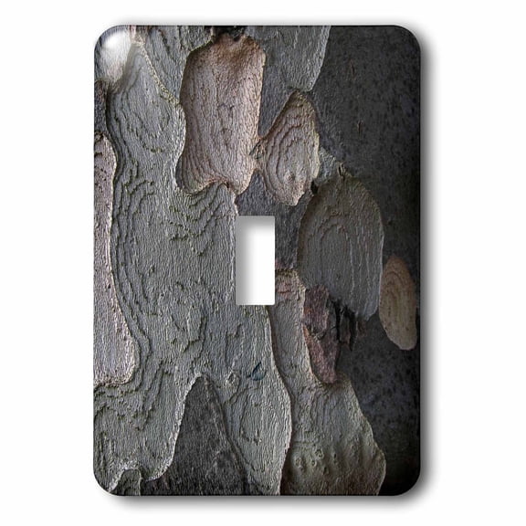 3dRose, Tree bark macro photo - closeup wood texture photography - brown abstract organic nature photograph, single toggle switch