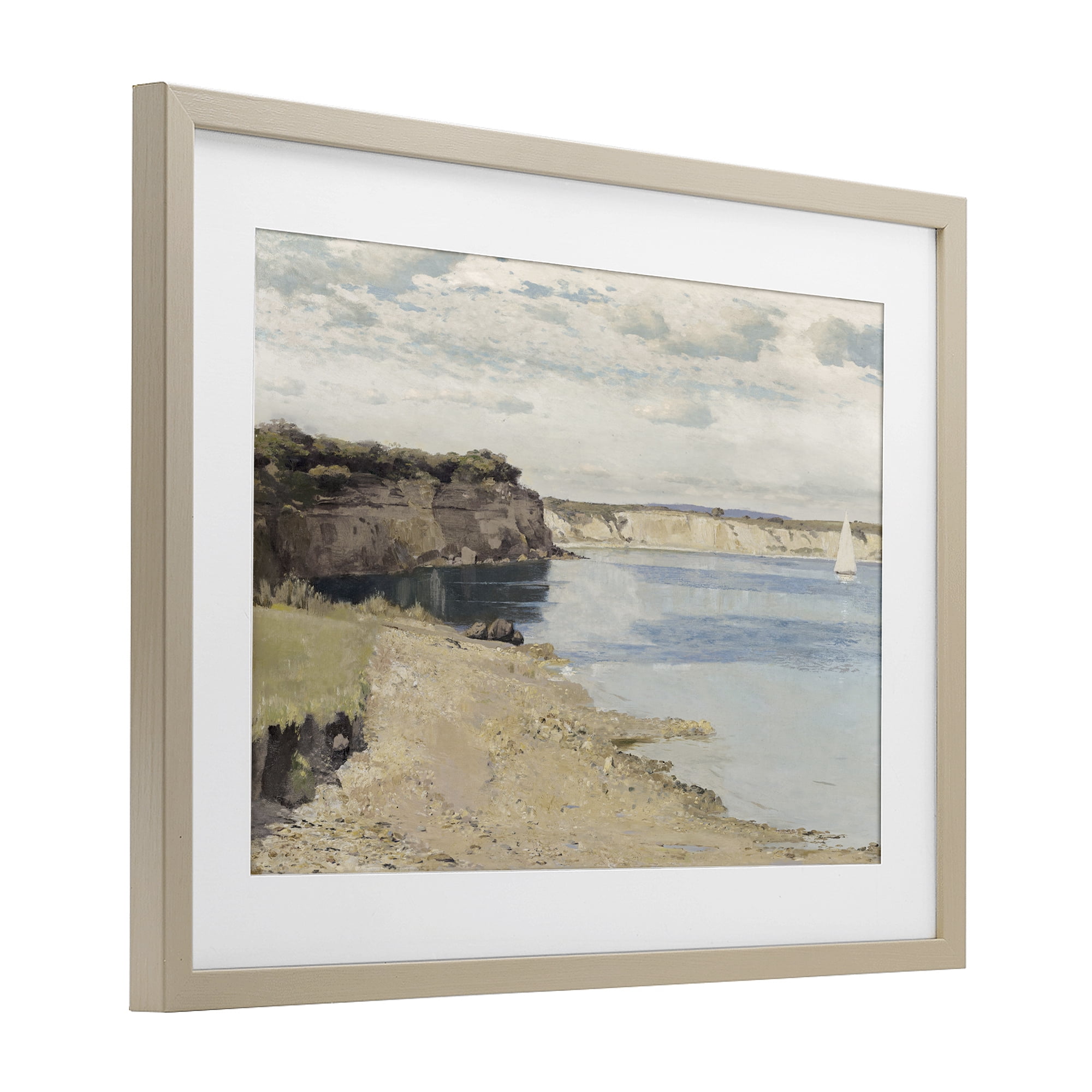 Stupell Industries Set Sail Peaceful Cove Birch Framed Print Under Glass, design by Christy McKee