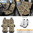 thumbnail image 3 of Yuyamidu Duck Camo Front Back Seat Covers for Car Rearview Mirror Cover Steering Wheel Cover Seatbelt Strap Pads Car Trash Bin Air Vent Bag Cup Coasters Keychain, 15PCS, 3 of 7