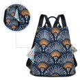 thumbnail image 5 of FORMRS Women's Travel Backpack Purse Anti-Theft Hidden Pockets Casual Shoulder Bag, Blue Elegant Geometric, 5 of 7