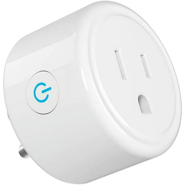 Mini Smart Plug Compatible avec Alexa et Google Home, Prise Wifi Socket Télécommande avec Fonction Timer, Ne Supporte Que le Réseau 2.4Ghz, Aucun Hub Requis, Etl Fcc Listé (1 Pack)