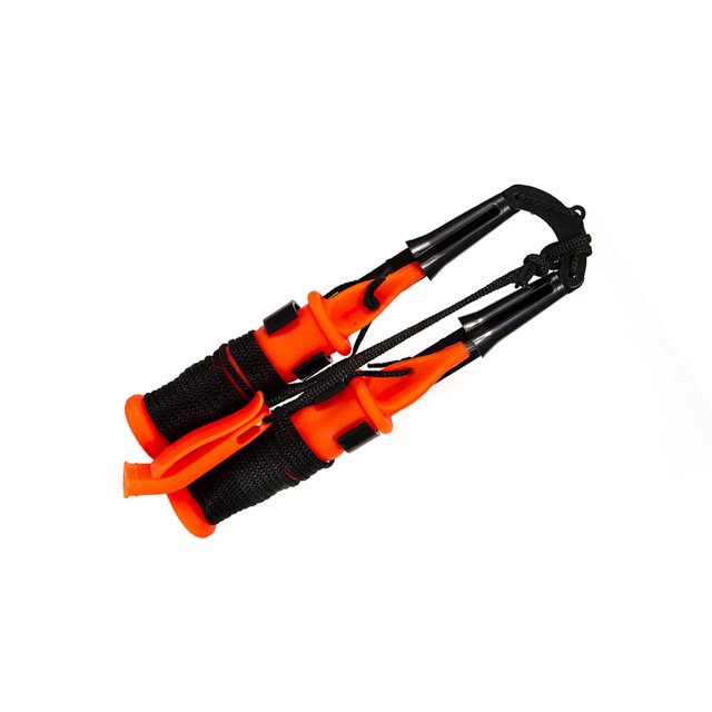 Yuarrent Púa de hielo para pesca, taladro , picos de emergencia, equipo de cordón, aparejos de mano, accesorios portátiles de invierno Pescar Cuerda Negra
