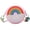Pink, variant on Crossbody Bag Mini Round Shoulder Bag Silica Gel Adjustable Strap Cute Rainbow Handbags Travel Pocket Package