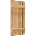 thumbnail image 2 of 18 7/8"W x 32"H TimberCraft Five 3 3/8" Boards Spaced Board-n-Batten Shutters, Rough Sawn Western Red Cedar (Per Pair), 2 of 13