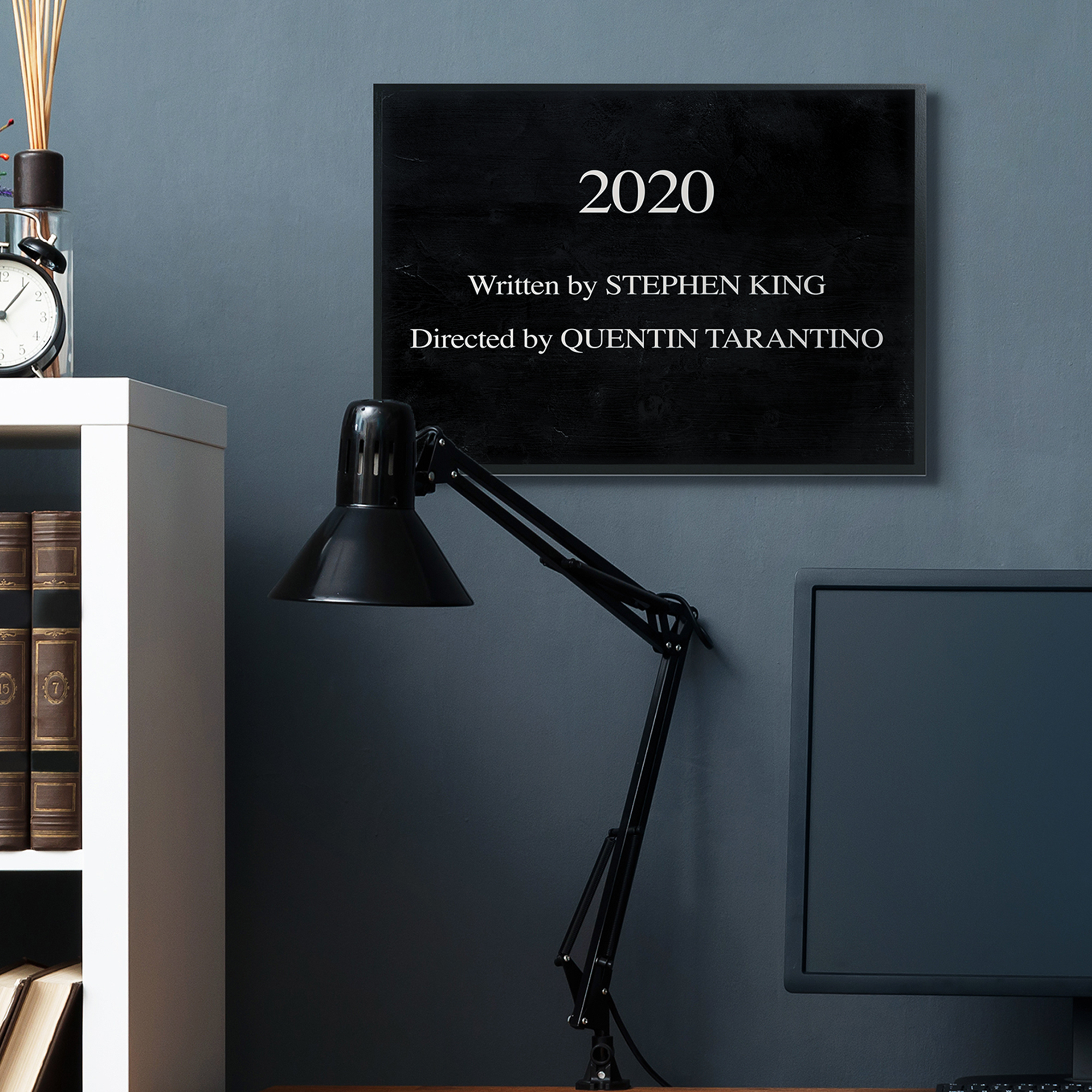 Stupell Industries 2020 By King and Taratino Phrase Movie Humor Pun Inspirational Painting Black Framed Art Print Wall Art, 24 x 30