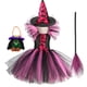 thumbnail image 1 of Disfraz de bruja de Halloween para niñas, traje de Carnaval para niños, vestido de bruja infantil, conjunto de ropa de fantasía, bolsa y sombrero, 1 of 4