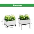 thumbnail image 3 of 4Pcs Free Splicing Injection Planting Box Outdoor Plant Box for Flowers and Vegetables Fruits (White), 3 of 18