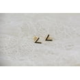 thumbnail image 2 of 18K gold V initial Earring, 2 of 4