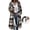 Beige, variant on Plaid Long Jackets for Women Long Sleeve Wool Blend Dual Zip Front Loose Warm Mid-length Coat Fall Winter (XL, Purple)