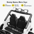thumbnail image 5 of FUNTOK 24V 2 Seater Kids Ride on Toys w/ 20 " Large Seat, 4 x 200W Motor, 2WD/4WD Switchable Ride on Truck, 3 Speeds w/ Remote Control/LED Lights/Music/Bluetooth, White, 5 of 8